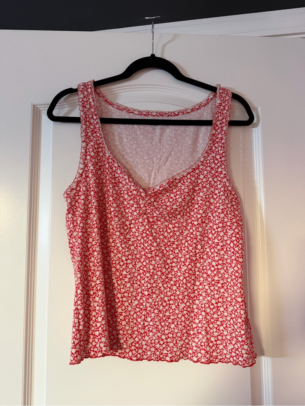 Red Floral Tank Top
